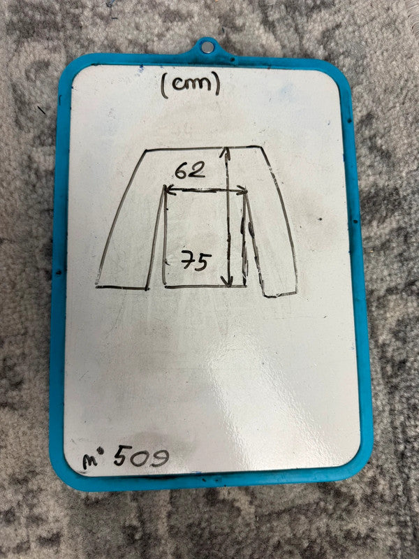 Chemise blanche manche courte design streetwear y2k hip-hop fait main taille L n•509