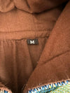 Manteau en tapisserie design unique vintage fait main upcyclé retravaillé tissé taille M n•448