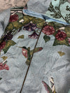 Manteau en tapisserie design unique vintage fait main upcyclé retravaillé tissé taille L n•444