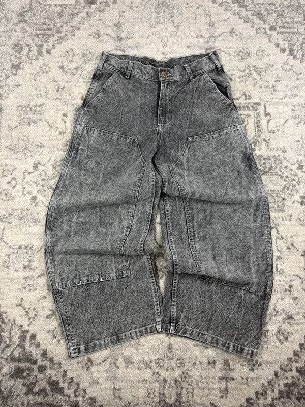 Pantalon baggy double knee 100% Cotton jean large Japanese streetwear JNCO y2k hip-hop taille 32US