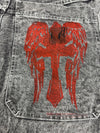 Pantalon baggy double knee 100% Cotton jean large Japanese streetwear JNCO y2k hip-hop taille 32US
