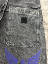 Pantalon baggy double knee 100% Cotton jean large Japanese streetwear JNCO y2k hip-hop taille 30US