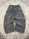 Pantalon baggy double knee 100% Cotton jean large Japanese streetwear JNCO y2k hip-hop taille 30US