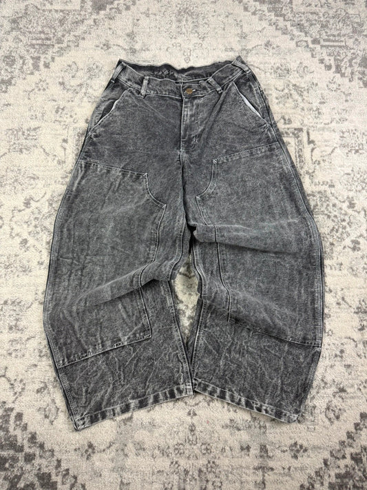 Pantalon baggy double knee 100% Cotton jean large Japanese streetwear JNCO y2k hip-hop taille 30US