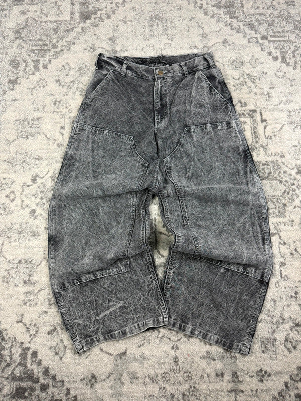 Pantalon baggy double knee 100% Cotton jean large Japanese streetwear JNCO y2k hip-hop taille 32US