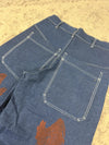 Pantalon baggy double knee 100% Cotton jean large Japanese streetwear JNCO y2k hip-hop taille 32US