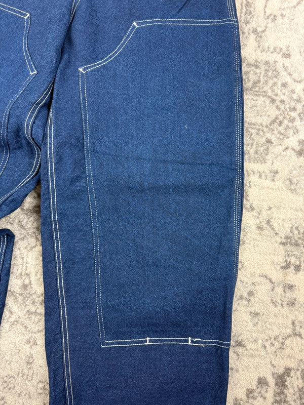 Pantalon baggy double knee 100% Cotton jean large Japanese streetwear JNCO y2k hip-hop taille 32US