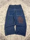 Pantalon baggy double knee 100% Cotton jean large Japanese streetwear JNCO y2k hip-hop taille 32US