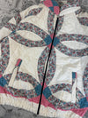 Veste en quilt crop style sportswear design unique vintage fait main upcyclé retravaillé n•624
