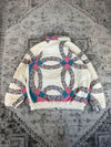 Veste en quilt crop style sportswear design unique vintage fait main upcyclé retravaillé n•624