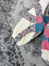 Veste en quilt crop style sportswear design unique vintage fait main upcyclé retravaillé n•624