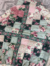 Veste en quilt crop style sportswear design unique vintage fait main upcyclé retravaillé n•625