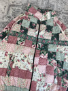 Veste en quilt crop style sportswear design unique vintage fait main upcyclé retravaillé n•625