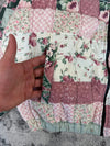 Veste en quilt crop style sportswear design unique vintage fait main upcyclé retravaillé n•625