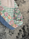 Veste en quilt crop style sportswear design unique vintage fait main upcyclé retravaillé n•626