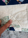Veste en quilt crop style sportswear design unique vintage fait main upcyclé retravaillé n•627