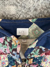 Veste en quilt crop style sportswear design unique vintage fait main upcyclé retravaillé n•627