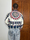 Veste en quilt crop style sportswear design unique vintage fait main upcyclé retravaillé n•627
