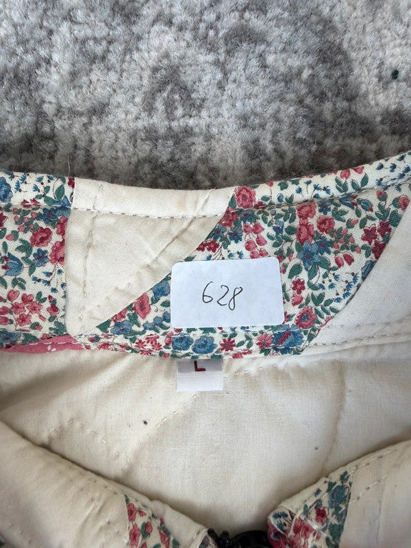 Veste en quilt crop style sportswear design unique vintage fait main upcyclé retravaillé n•628