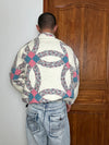 Veste en quilt crop style sportswear design unique vintage fait main upcyclé retravaillé n•628