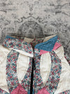 Veste en quilt crop style sportswear design unique vintage fait main upcyclé retravaillé n•628