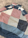Veste en quilt crop style sportswear design unique vintage fait main upcyclé retravaillé n•629