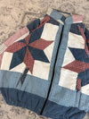 Veste en quilt crop style sportswear design unique vintage fait main upcyclé retravaillé n•629