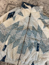 Veste en quilt crop style sportswear design unique vintage fait main upcyclé retravaillé n•630