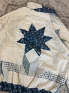 Veste en quilt crop style sportswear design unique vintage fait main upcyclé retravaillé n•630