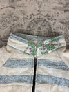 Veste en quilt crop style sportswear design unique vintage fait main upcyclé retravaillé n•631