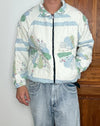 Veste en quilt crop style sportswear design unique vintage fait main upcyclé retravaillé n•631