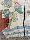 Veste en quilt crop style sportswear design unique vintage fait main upcyclé retravaillé n•631