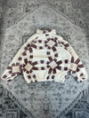 Veste en quilt crop style sportswear design unique vintage fait main upcyclé retravaillé n•632