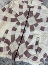 Veste en quilt crop style sportswear design unique vintage fait main upcyclé retravaillé n•632