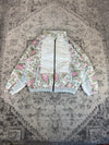 Veste en quilt crop style sportswear design unique vintage fait main upcyclé retravaillé n•633