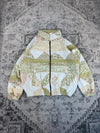 Veste en quilt crop style sportswear design unique vintage fait main upcyclé retravaillé n•635