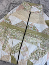 Veste en quilt crop style sportswear design unique vintage fait main upcyclé retravaillé n•635