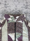 Veste en quilt crop style sportswear design unique vintage fait main upcyclé retravaillé n•636