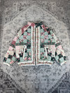 Veste en quilt crop style sportswear design unique vintage fait main upcyclé retravaillé n•637