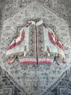 Veste en quilt crop style sportswear design unique vintage fait main upcyclé retravaillé n•638