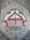 Veste en quilt crop style sportswear design unique vintage fait main upcyclé retravaillé n•639