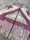 Veste en quilt crop style sportswear design unique vintage fait main upcyclé retravaillé n•639