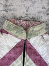 Veste en quilt crop style sportswear design unique vintage fait main upcyclé retravaillé n•639