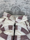 Veste en quilt crop style sportswear design unique vintage fait main upcyclé retravaillé n•641