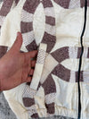 Veste en quilt crop style sportswear design unique vintage fait main upcyclé retravaillé n•641