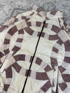 Veste en quilt crop style sportswear design unique vintage fait main upcyclé retravaillé n•641