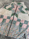Veste en quilt crop style sportswear design unique vintage fait main upcyclé retravaillé n•642