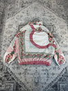 Veste en quilt crop style sportswear design unique vintage fait main upcyclé retravaillé n•643