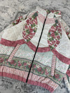 Veste en quilt crop style sportswear design unique vintage fait main upcyclé retravaillé n•643
