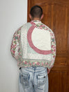 Veste en quilt crop style sportswear design unique vintage fait main upcyclé retravaillé n•643